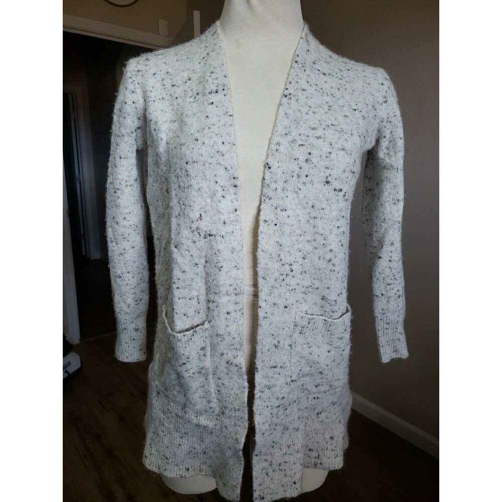 Madewell Cardigan Women’s Sz XXS Speckled Open Front Sweater Comfy Minimalistic
